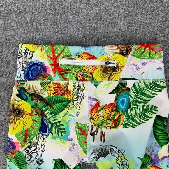 Athleta Sonar Crop Leggings Women XS Tropical Bay Leaf All Over Pull On Athletic - Picture 9 of 14
